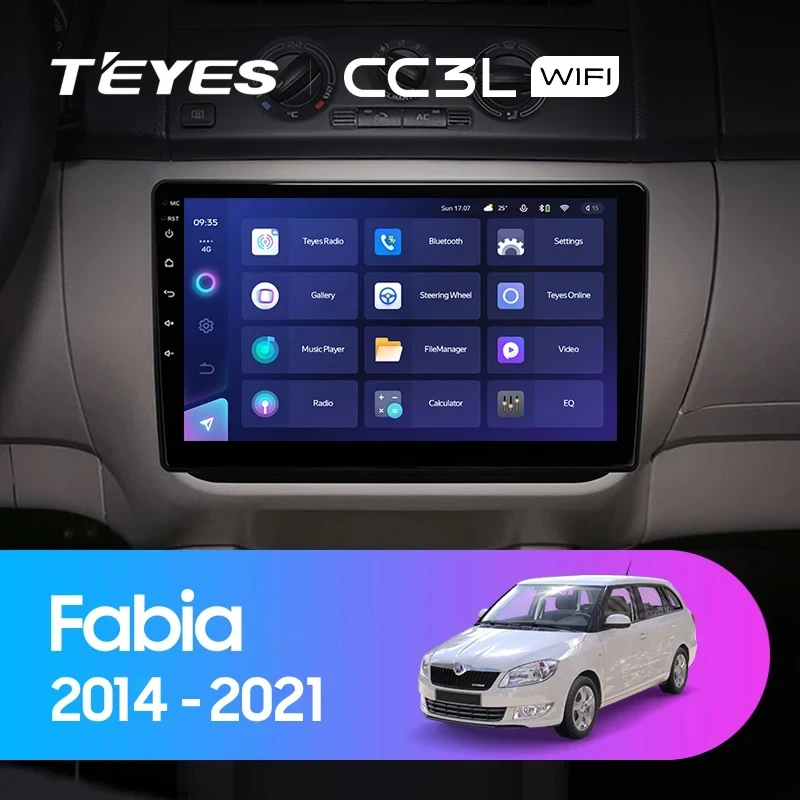 Штатная магнитола Teyes CC3L WiFi 2/32 Skoda Fabia (2014-2021)