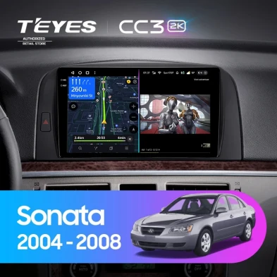 Штатная магнитола Teyes CC3 2K 360 6/128 Hyundai Sonata NF (2004-2008)