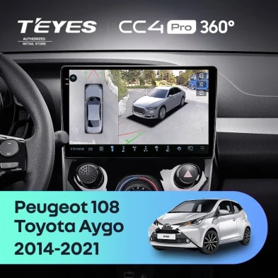 Штатная магнитола Teyes CC4 Pro 360 8/128 Toyota Aygo B40 (2014-2021) F1