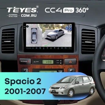 Штатная магнитола Teyes CC4 Pro 360 12/256 Toyota Corolla Spacio 2 (2001-2007)