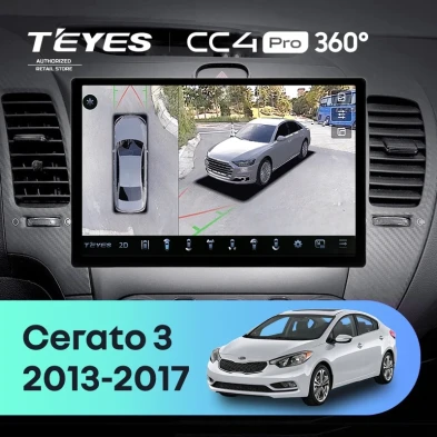 Штатная магнитола Teyes CC4 Pro 360 12/256 Kia Cerato 3 YD (2013-2017) F1 Тип-AB (13")