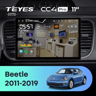 Штатная магнитола Teyes CC4 Pro 8/128 Volkswagen Beetle A5 (2011-2019) (11")