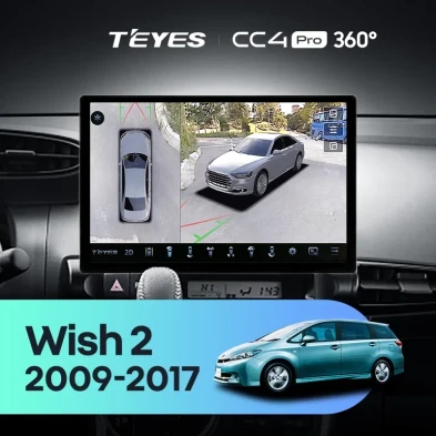Штатная магнитола Teyes CC4 Pro 360 8/128 Toyota Wish 2 XE20 (2009-2017) (11")