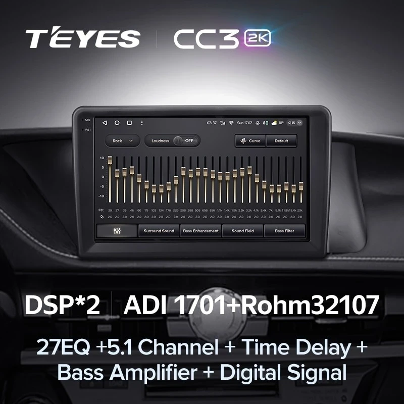 Штатная магнитола Teyes CC3 2K 4/64 Lexus ES ES200 ES250 ES300h ES350 XV60 VI (2012-2018) Тип-A
