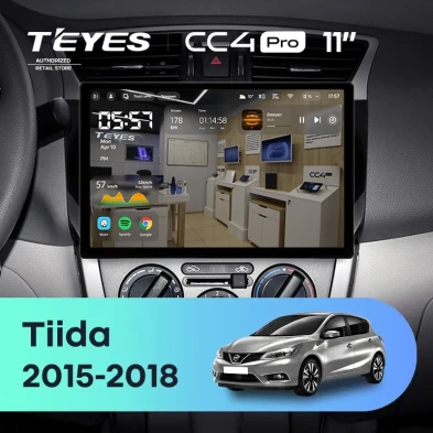 Штатная магнитола Teyes CC4 Pro 12/256 Nissan Tiida C13 (2015-2018) (11")