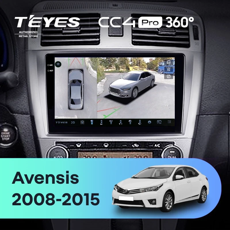 Штатная магнитола Teyes CC4 Pro 360 12/256 Toyota Avensis 3 (2008-2015) F1