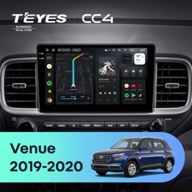 Штатная магнитола Teyes CC4 6/64 Hyundai Venue (2019-2020) Правый руль
