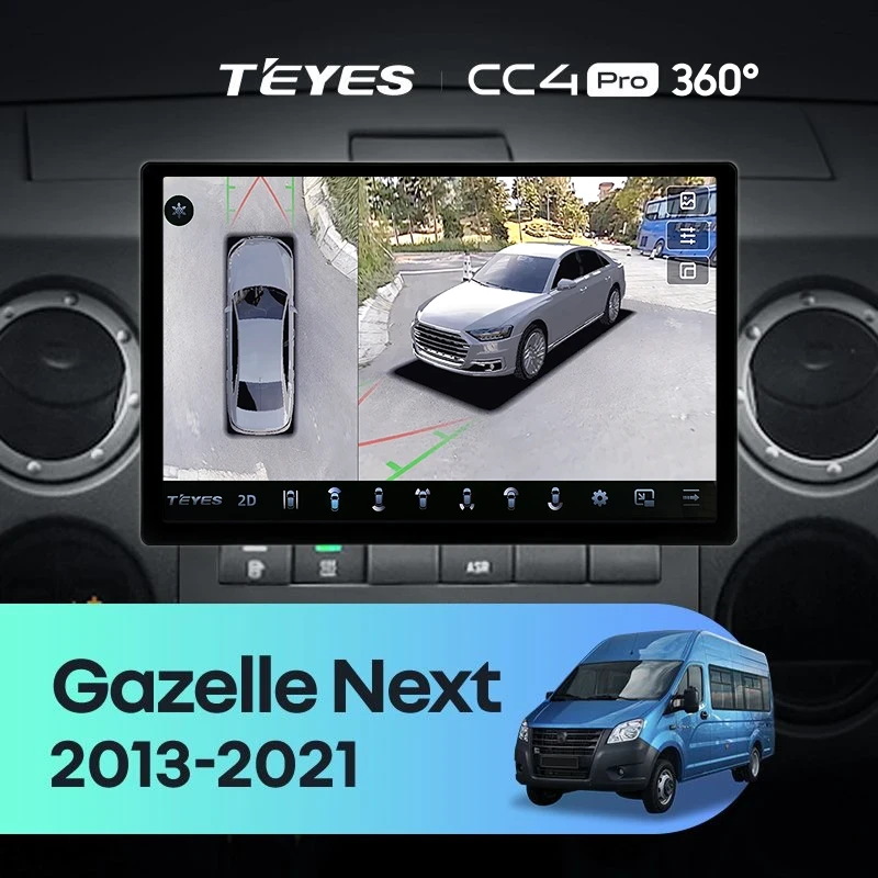 Штатная магнитола Teyes CC4 Pro 360 12/256 для GAZ Gazelle Next (2013-2021) F1 (13")