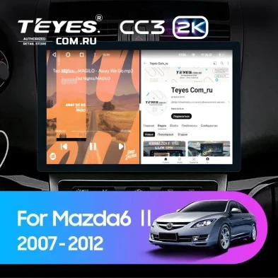 Штатная магнитола Teyes CC3 2K 4/32 Mazda 6 GG (2002-2007) (13")