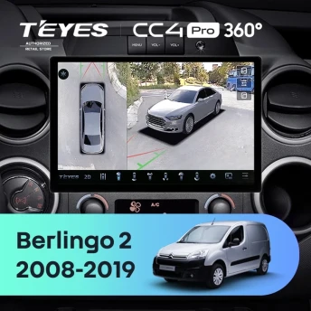 Штатная магнитола Teyes CC4 Pro 360 8/128 Citroen Berlingo 2 B9 (2008-2019) (13")