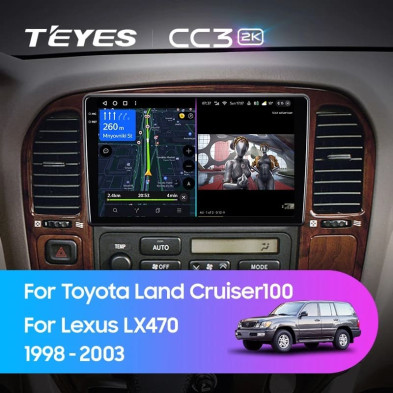 Штатная магнитола Teyes CC3 2K 4/64 Toyota Land Cruiser 100 (1998-2003) F1