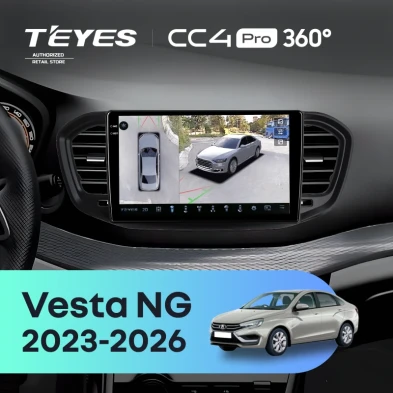 Штатная магнитола Teyes CC4 Pro 360 12/256 Lada Vesta NG (2023-2026) Тип-A (глянец)