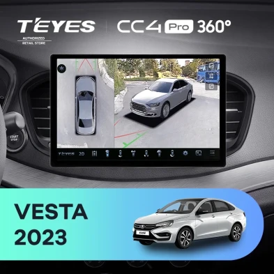 Штатная магнитола Teyes CC4 Pro 360 8/128 Lada Vesta (2023-2026) F2 Тип-A (11")