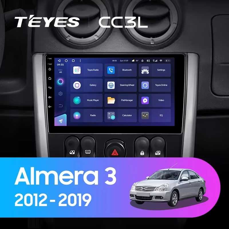 Штатная магнитола Teyes CC3L 4/64 Nissan Almera 3 G15 (2012-2019) F2