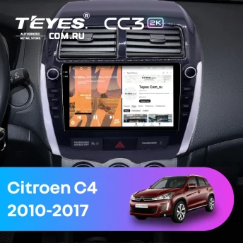 Штатная магнитола Teyes CC3 2K 4/64 Citroen C4 Aircross (2010-2017) Тип-A (9")