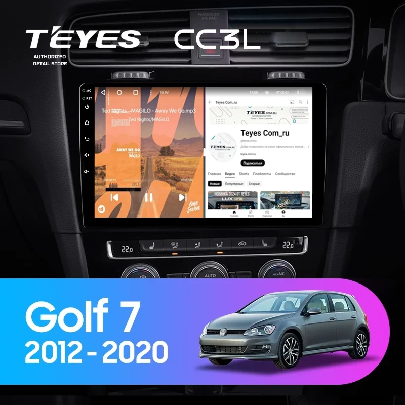 Штатная магнитола Teyes CC3L 4/32 Volkswagen Golf 7 MK7 (2012-2020) Правый руль