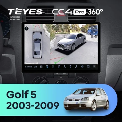 Штатная магнитола Teyes CC4 Pro 360 8/128 Volkswagen Golf 5 (2003-2009) F2 (11")
