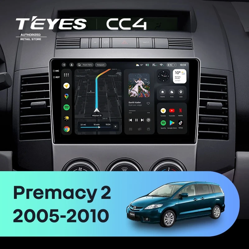 Штатная магнитола Teyes CC4 6/64 Mazda Premacy 2 (2005-2010)