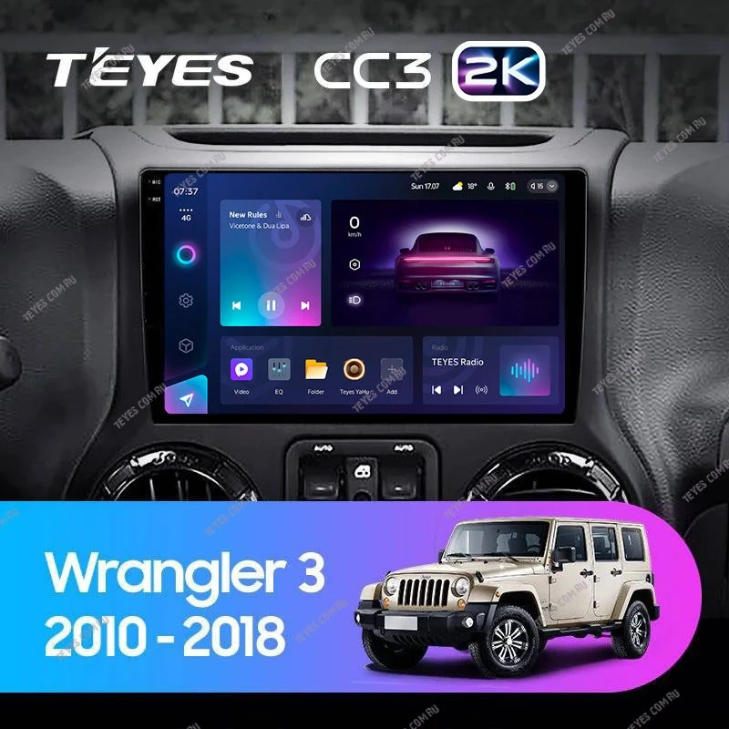 Штатная магнитола Teyes CC3 2K 360 6/128 Jeep Wrangler 3 JK (2010-2017) L14
