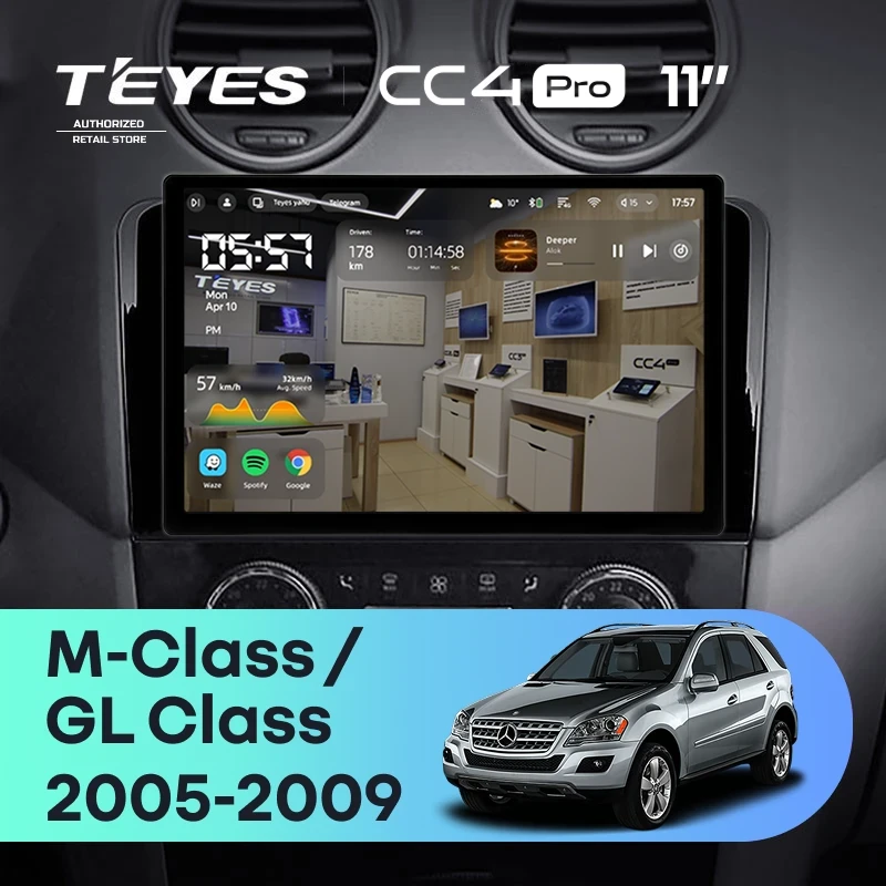 Штатная магнитола Teyes CC4 Pro 8/128 Mercedes-Benz GL-Class (2005-2009) F1 (11")