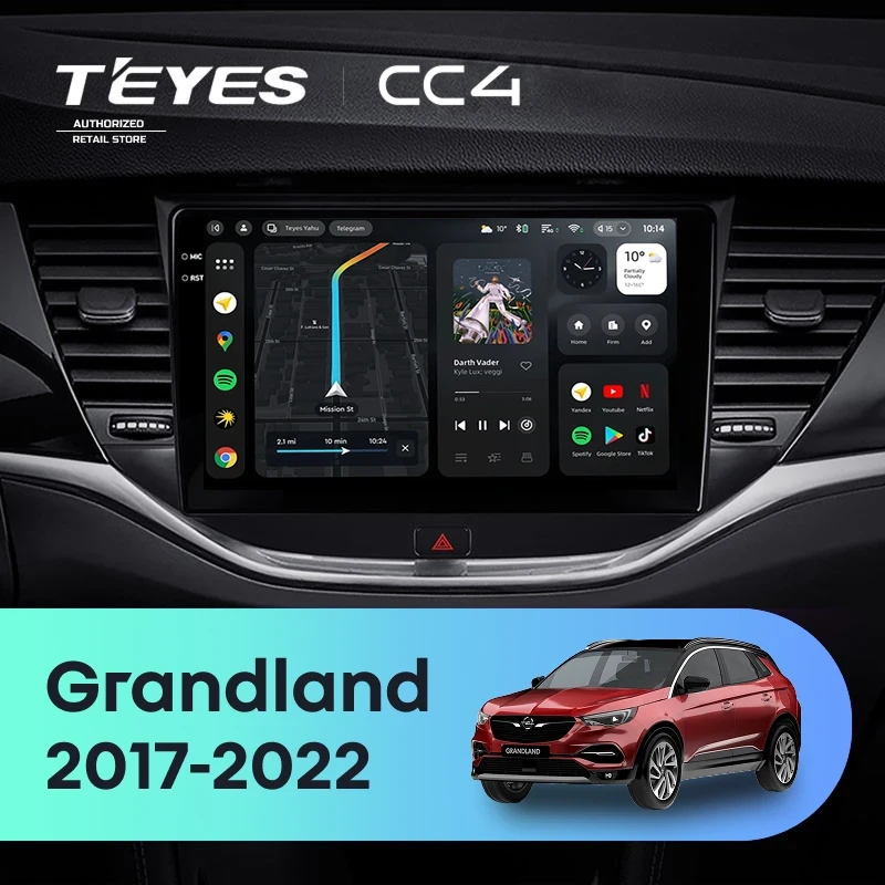 Штатная магнитола Teyes CC4 6/64 Opel Grandland (2017-2022) Тип-B