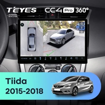 Штатная магнитола Teyes CC4 Pro 360 12/256 Nissan Tiida C13 (2015-2018) (13")