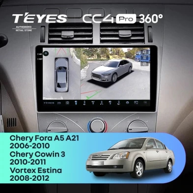 Штатная магнитола Teyes CC4 Pro 360 8/128 Vortex Estina (2008-2012)