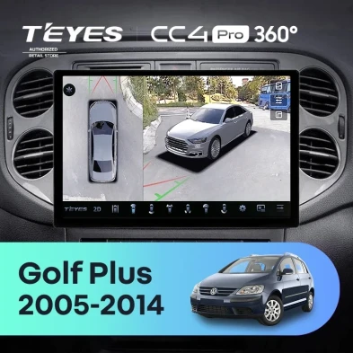 Штатная магнитола Teyes CC4 Pro 360 8/128 Volkswagen Golf Plus (2005-2014) (серая) F2 (13")