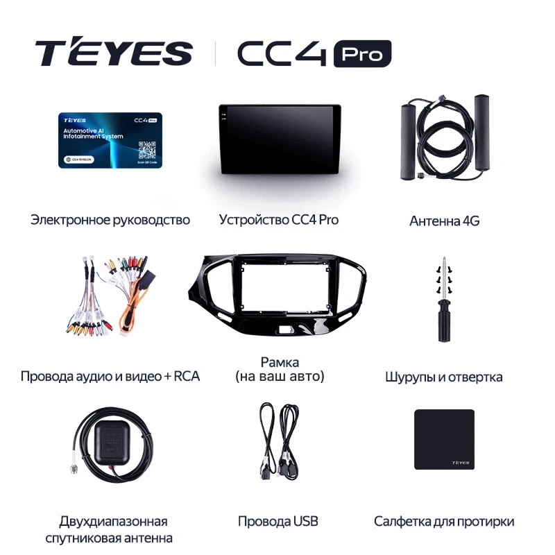 Штатная магнитола Teyes CC4 Pro 12/256 Volkswagen Golf 7 MK7 (2012-2020) Правый руль