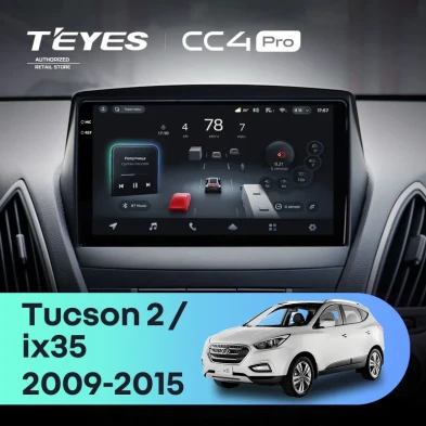 Штатная магнитола Teyes CC4 Pro 8/128 Hyundai ix35 (2009-2015) (Tucson 2) Тип-C