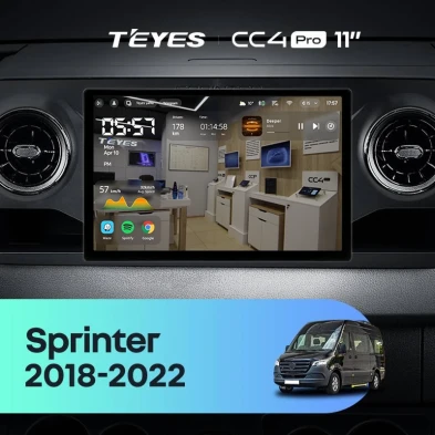 Штатная магнитола Teyes CC4 Pro 8/128 Mercedes-Benz Sprinter (2018-2022) F1 (11")