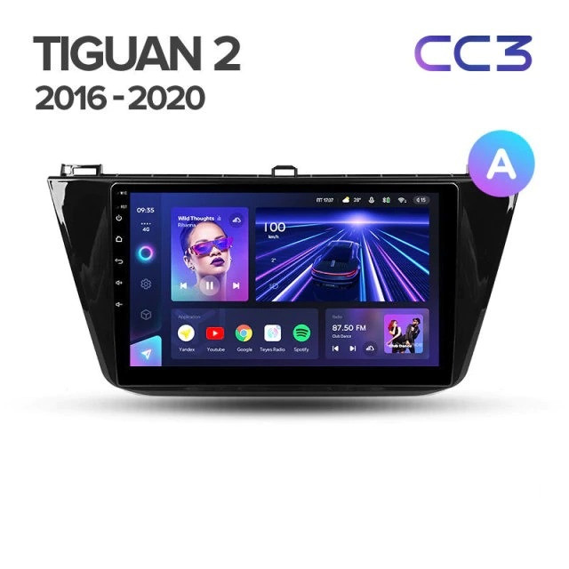 Штатная магнитола Teyes CC3 4/32 Volkswagen Tiguan 2 (2016-2022) Тип-A