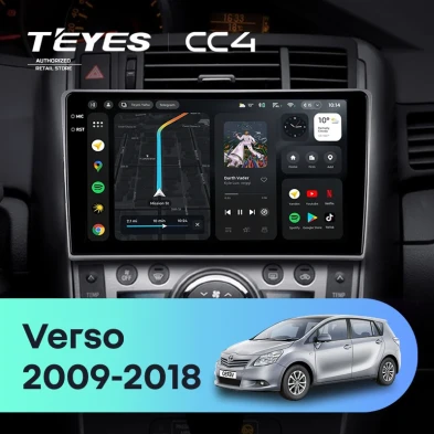 Штатная магнитола Teyes CC4 6/64 Toyota Verso R20 (2009-2018) F1