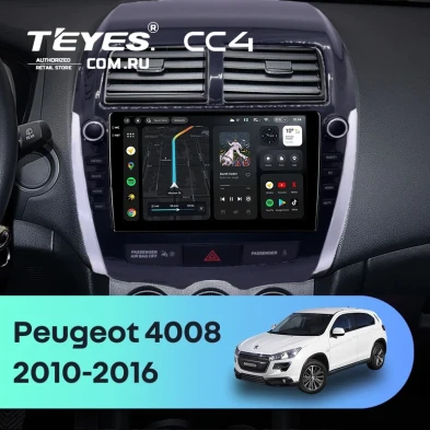 Штатная магнитола Teyes CC4 6/64 Peugeot 4008 (2010-2016) Тип-A (9")
