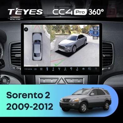 Штатная магнитола Teyes CC4 Pro 360 8/128 Kia Sorento 2 XM (2009-2012) Тип-A (13")