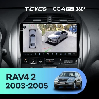 Штатная магнитола Teyes CC4 Pro 360 8/128 Toyota RAV4 2 CA20 CA20W XA20 (2003-2005) F4