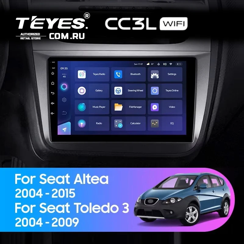 Штатная магнитола Teyes CC3L 4/32 Seat Altea 5P (2004-2015) Правый руль