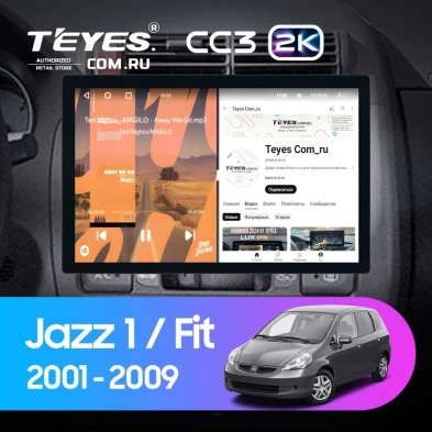 Штатная магнитола Teyes CC3 2K 6/128 Honda Jazz 1 (2001-2009) (11")