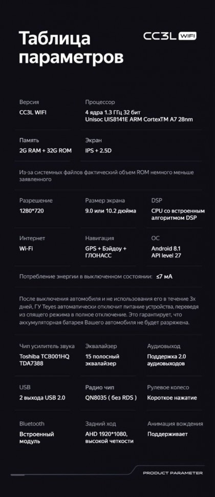 Штатная магнитола Teyes CC3L WiFi 2/32 Geely GC6 (2016-2019)