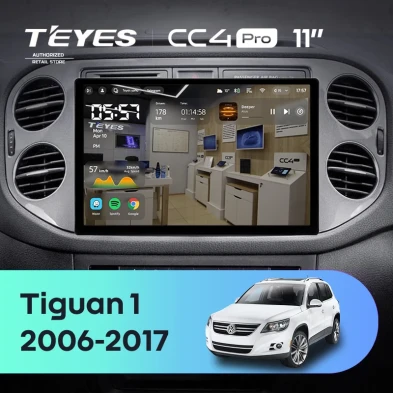 Штатная магнитола Teyes CC4 Pro 12/256 Volkswagen Tiguan 1 NF (2006-2016) F1 (11")