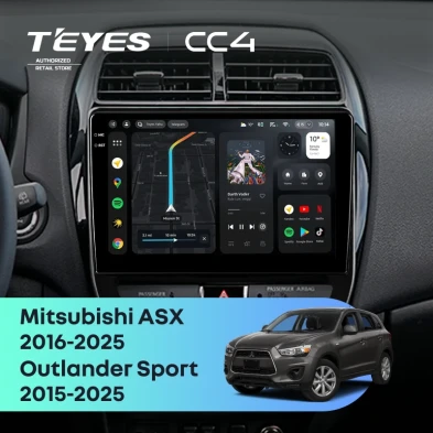 Штатная магнитола Teyes CC4 6/64 Mitsubishi Outlander Sport (2015-2026) F2