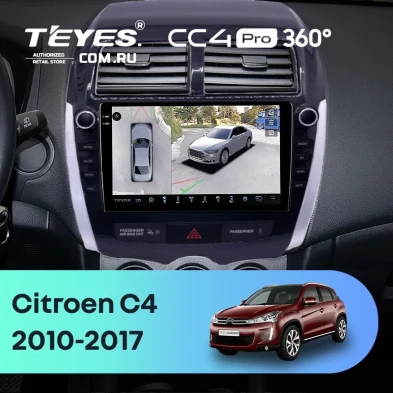 Штатная магнитола Teyes CC4 Pro 360 12/256 Citroen C4 Aircross  (2010-2017) Тип-B (9")