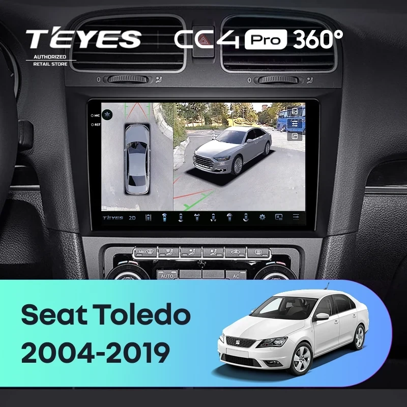 Штатная магнитола Teyes CC4 Pro 360 12/256 Seat Toledo (2004-2019)
