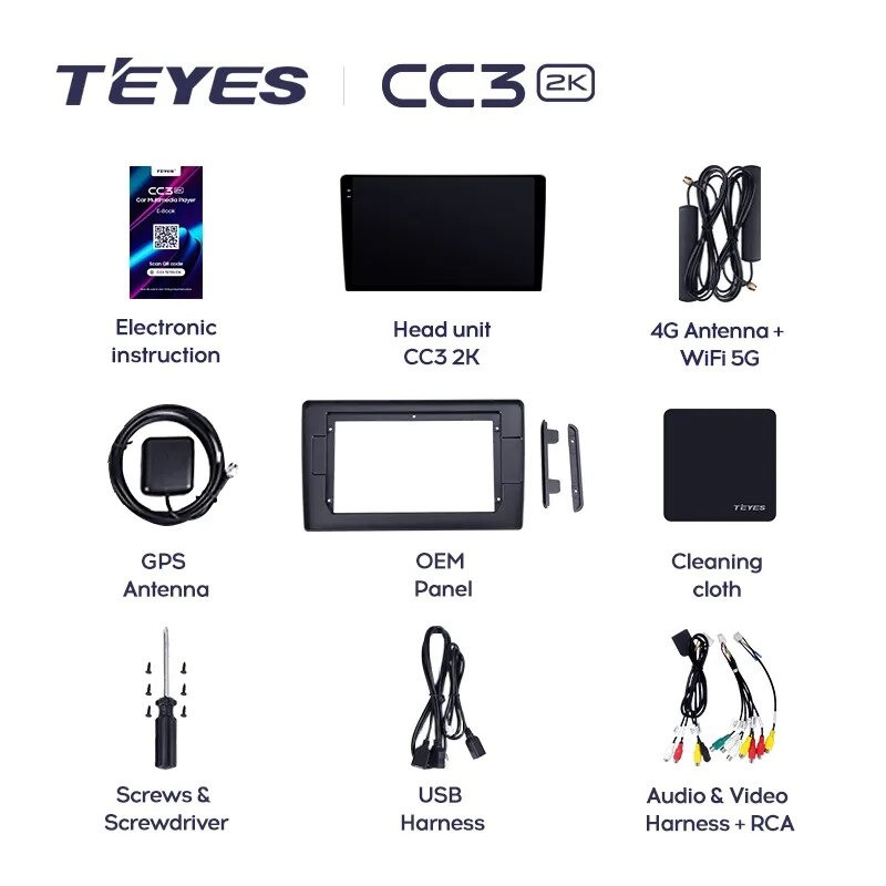 Штатная магнитола Teyes CC3 2K 4/32 Toyota Coaster (2013-2015)