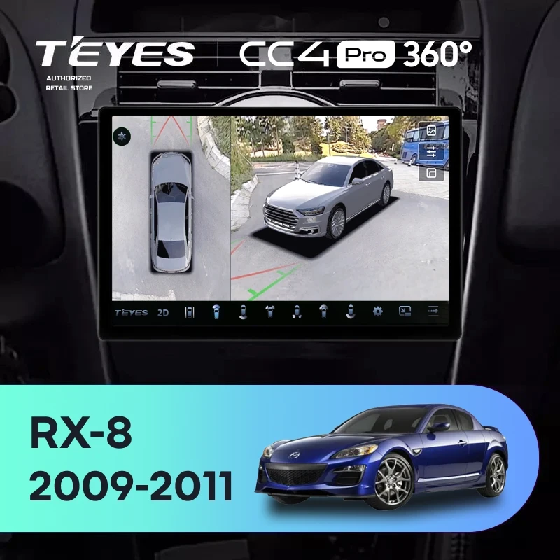 Штатная магнитола Teyes CC4 Pro 360 12/256 Mazda RX-8 SE (2009-2011) (11")