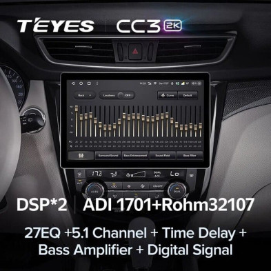 Штатная магнитола Teyes CC3 2K 4/32 Nissan Qashqai 2 (2013-2021) F2 Тип-C (13")