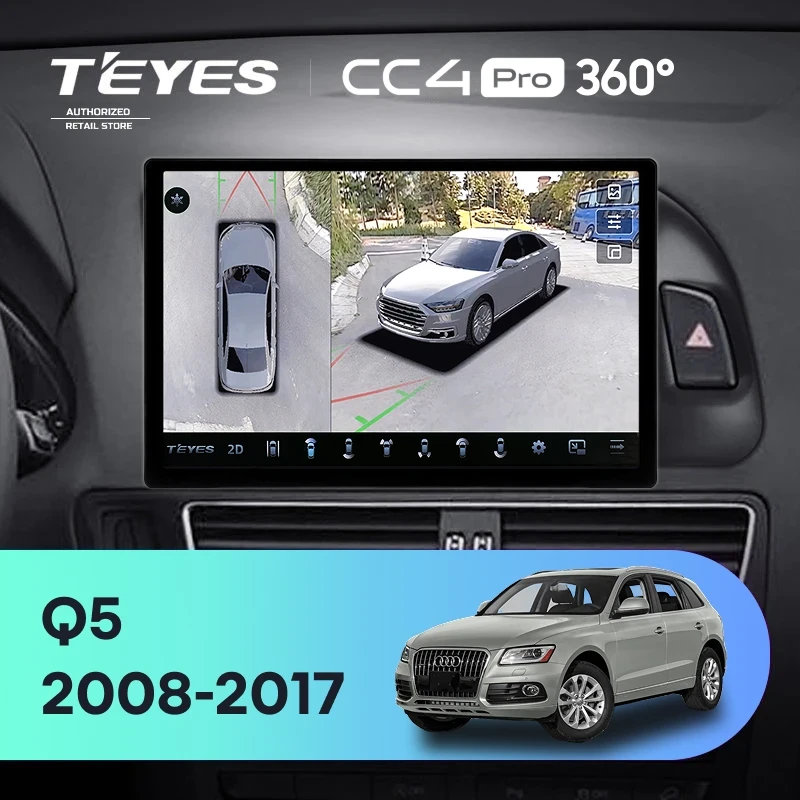 Штатная магнитола Teyes CC4 Pro 360 8/128 Audi Q5 8R (2008-2017) Тип-B (11")