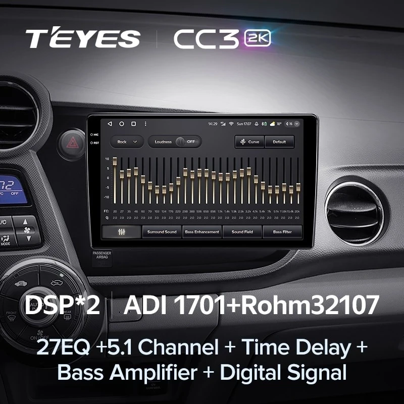Штатная магнитола Teyes CC3 2K 4/32 Honda Insight 2 LHD (2009-2014)