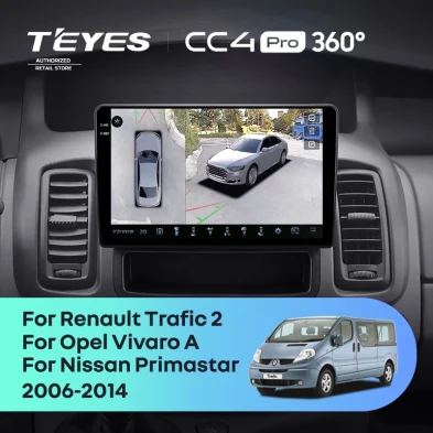 Штатная магнитола Teyes CC4 Pro 360 12/256 Opel Vivaro A (2006-2014) Тип-B