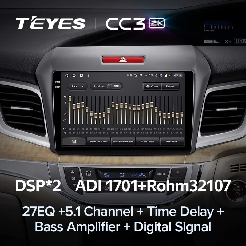 Штатная магнитола Teyes CC3 2K 4/64 Honda Jade (2015-2020) Правый руль